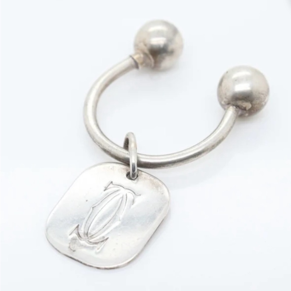 Authentic Cartier - Vintage Silver Horseshoe Key Ring w/tag (and original box)!